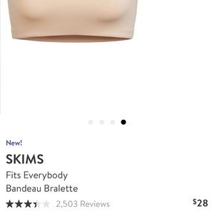 SKIMS "fit everybody" bandeau bralette-L
